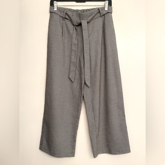 Zara Wide Leg Cropped High Waisted Trousers Business Casual size S - Picture 4 of 6